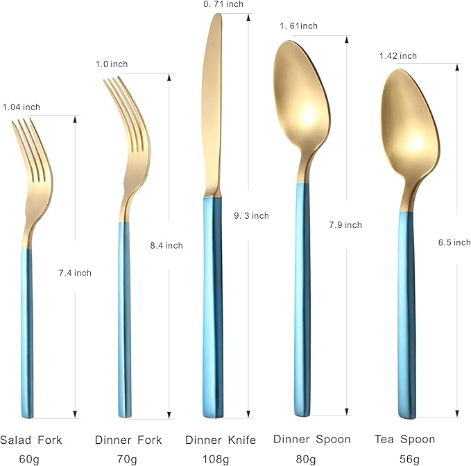 Silverware Set for 4,20 Pieces Forged Stainless Steel Flatware Set Cutlery Set,Heavy Duty and Modern Desgin,Fancy Tableware Cutlery Set for Home,Restaurant,Mirror Polished,Dishwasher Safe