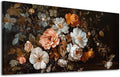 ADJUVANT Wall Art Vintage Floral Bouquet 60" L x 30" W, Old Fashioned Flowers Canvas Painting Romantic Artwork Classic Blooms Prints Botanic Wall Decor for Living Room Bedroom Dining Room Home Office