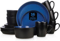 SERVICE FOR 4 - Total of 16 pieces including 8 dinner plates (10”), 4 salad plates (7.5”), 4 bowls (5.75”), and 4 mugs (12 oz), making it the perfect set to service 4 people