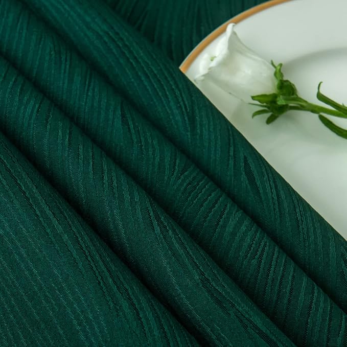 maxmill Christmas Hunter Green Tablecloth, Spill-Proof and Water Resistance Heavy Weight Soft Table Cloth for Christmas, Holiday and Family Gatherings, Dinner Rectangle 60 x 120 Inch, Hunter Green