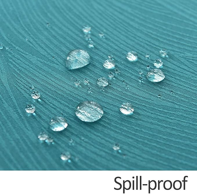 maxmill Jacquard Table Cloth Swirl Design Water Resistant Wrinkle Resistance Water Proof Heavy Weight Soft Tablecloth for Kitchen Dinning Tabletop Decoration Oblong 60 x 140 Inch Teal