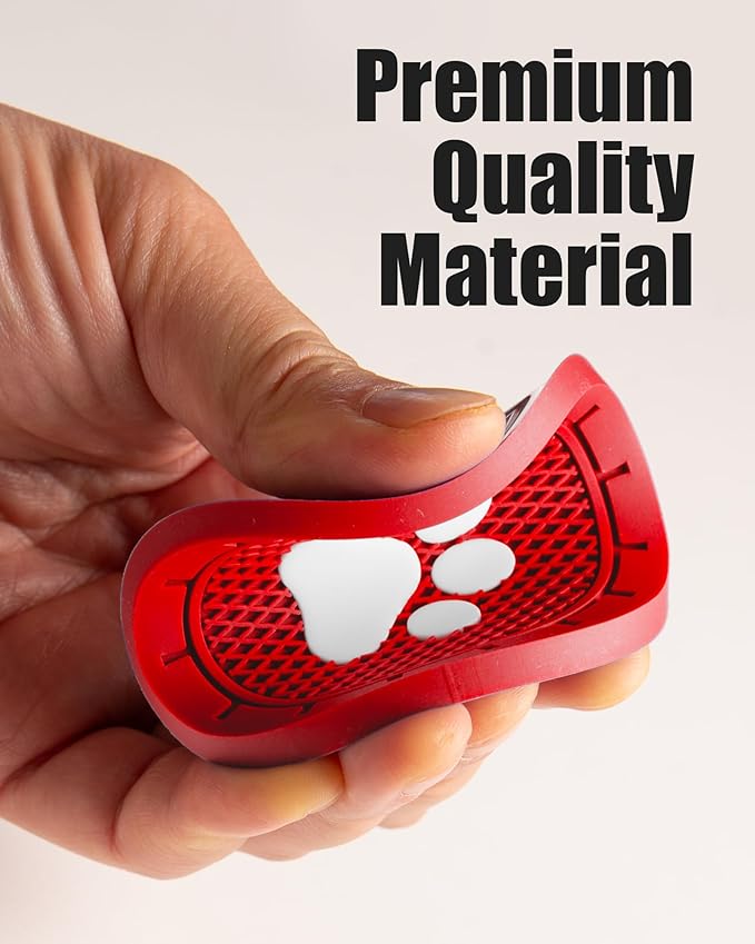 4 Pack Car Cup Coasters, Universal Dog Paw Print Non-Slip Silicone Cup Holder Inserts, Car Interior Accessories, Red