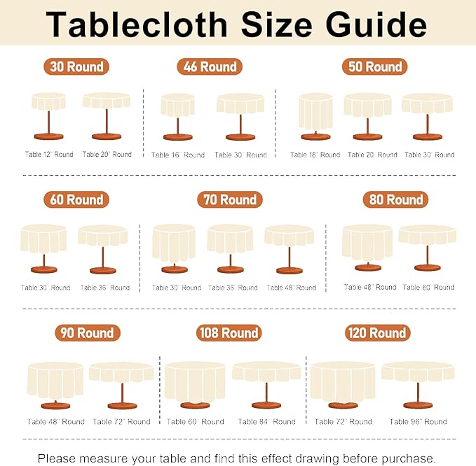 JIUZHEN Round Table Cloth Faux Linen Farmhouse Tablecloth Wrinkle and Stain Resistant Decorative Fabric Table Cover for Kitchen, Dining Room, Parties and Camping, Khaki, 70 Inch Round