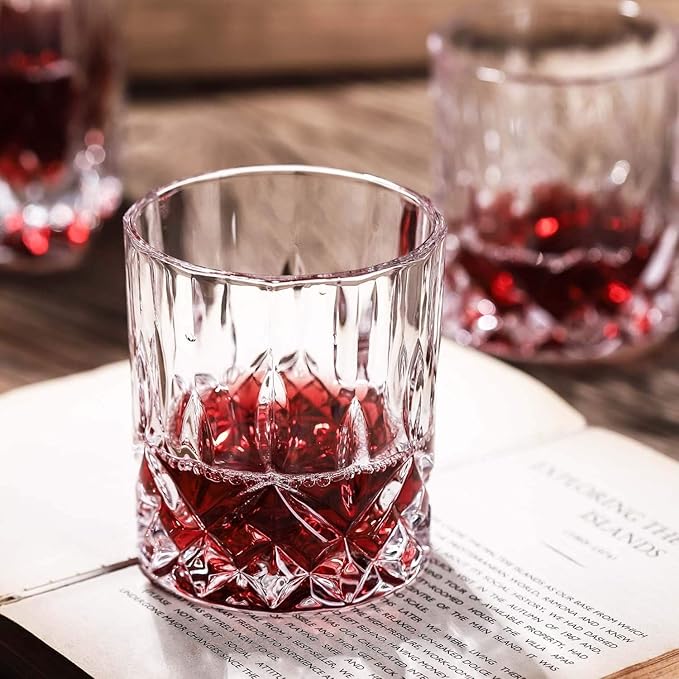 Set of 2 Crystal Whiskey Glasses - 11 oz Double Old Fashioned Tumbler, Perfect for Bourbon, Vodka, and Cocktails (Set of 2)