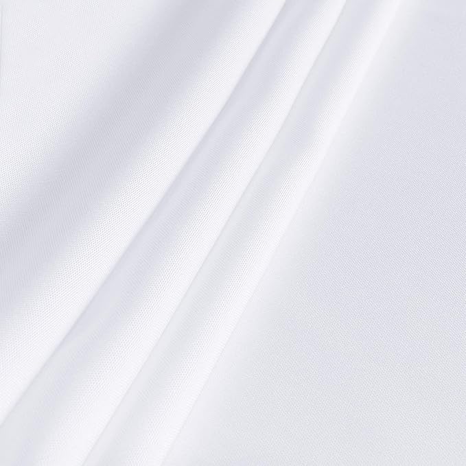 sancua Rectangle Tablecloth - 70 x 90 Inch - Stain and Wrinkle Resistant Washable Polyester Table Cloth, Decorative Fabric Table Cover for Dining Tables, Buffet Parties and Camping, White