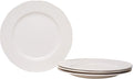 Unknown1 White Dinner Plate 11.25" (Set of 4) Off/White Textured Casual Round Stoneware 4 Piece Dishwasher Safe Microwave