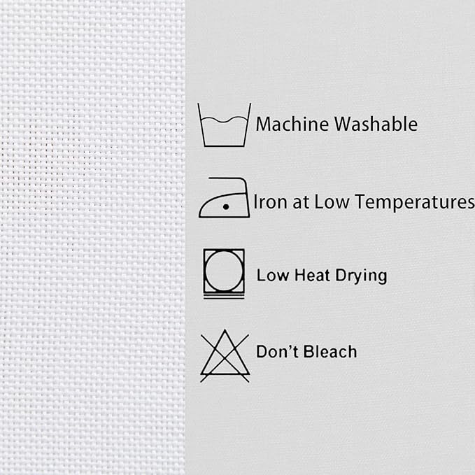 Hiasan 2 Pack Faux Linen Rectangle Tablecloth - Wrinkle and Stain Resistant Washable Table Cloth for Kitchen Dining Room Holiday Table Cover for Dinner, White, 60 x 140 Inch