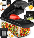 Fullstar The Original Pro Chopper - Vegetable Chopper and Spiralizer, Food Chopper with Container, Fruit Slicer, Kitchen Gadgets & Gifts, Home Essentials (7 in 1, Black)