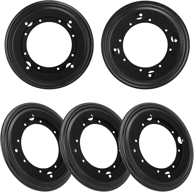 5 Pack 9 Inch Round Lazy Susan Hardware, 5/16 inch Thick Rotating Swivel Lazy Susan Turntable Bearing Plate for Kitchen, Restaurant, Black