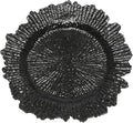 72 Pcs Charger Plates Set, Round Charger Plates, Reusable Serving Plates Embossed Rim Plastic Chargers Plate Decorative Round Plate Chargers for Dinner Plate Table Wedding Shower Decoration