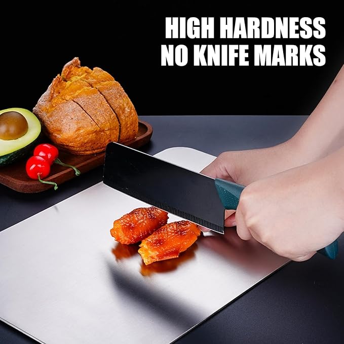 Titanium Cutting Board - 2025 New Upgrade 100% Pure Titanium Cutting Boards for Kitchen Double Sided Titanware Cutting Board,Hygiene Durable Dishwasher Safe Chopping Board,1PC (12"L x 9"W)