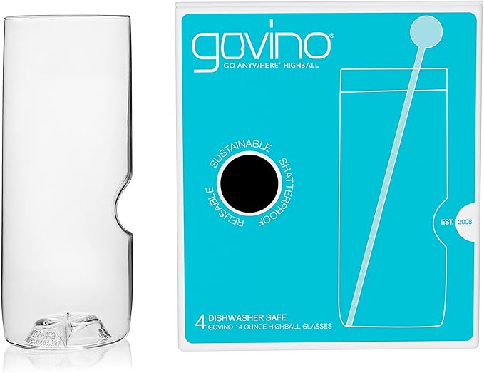 govino 14-oz Dishwasher Safe Highball Glasses (Set of 4).