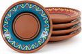 Cactus Canyon Ceramics Spanish Terracotta 5-Piece Small Tapa Plate Set, Multicolor