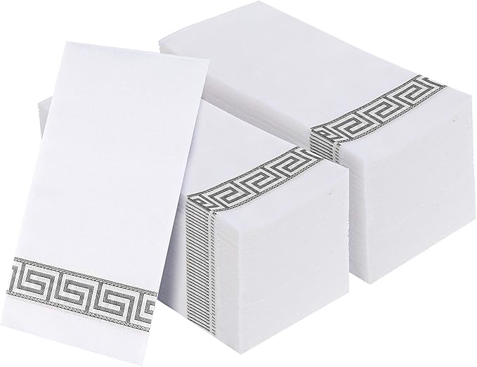 Vplus 200 PACK Guest Towels Disposable Bathroom, Decorative Bathroom Napkins, Soft and Absorbent Disposable Dinner Napkin Cloth Like for Kitchen, Weddings, Thanksgiving, Christmas Party