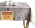Maison d' Hermine Table Cloth Rectangle Table 100% Cotton 70 x 108 Inches Fall Tablecloth Reusable Everyday Use for Thanksgiving Christmas Decorations Dining Farmhouse Party (Equinoxe - Grey)