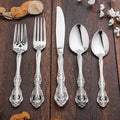 TWEE Luxury Fine Silverware Set for 12 Flatware Set 60 Pieces Relief Sculpture Openwork Design Elegant Tableware Set 18/10 Stainless Steel Cutlery Set Utensil Sets for Home Restaurant Dishwasher Safe