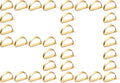 APTWOW 50PCS Gold Napkin Rings, Semicircle Metal Gold Napkin Holder Buckles, Fall Thanksgiving Christmas Napkin Rings for Dinner Table Decor, Wedding, Banquet, Party
