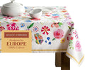 Maison d' Hermine Table Cloth Square Table 100% Cotton 60 x 60 Inches Tablecloth Reusable Decorative for Dining Room Farmhouse Home Valentines Day Decorations Spring Summer - Happy Florals - Sweety