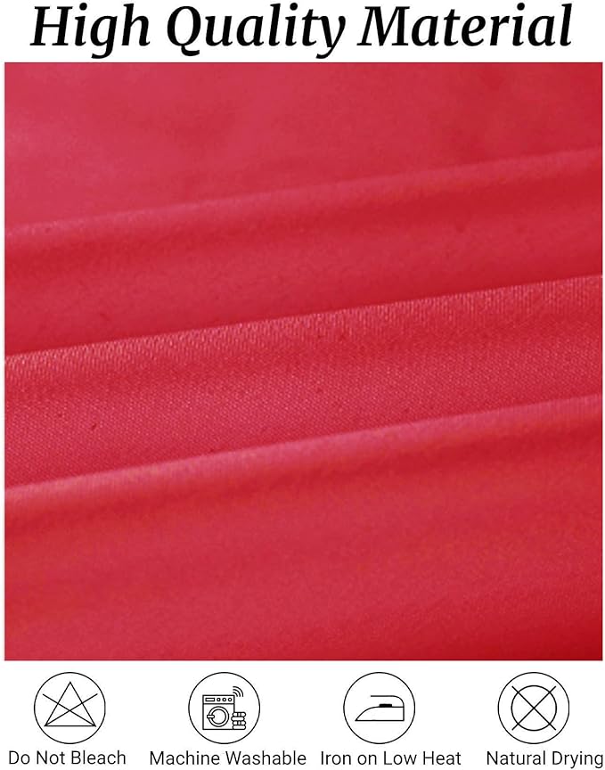 Fokitut 6 Pack Rectangle Tablecloth, 60x102 Inch, Stain Resistant and Wrinkle Polyester Table Cloth, Fabric Table Cover for Kitchen Dining, Wedding, Party, Holiday Dinner-Red
