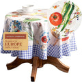 Maison d' Hermine Table Cloth Round Table 100% Cotton 69 Round Inches Tablecloth Reusable Decorative for Dining Room Farmhouse Home Valentines Day Decorations Spring Summer - Gourmand