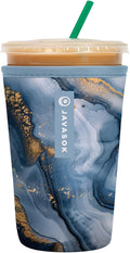 Sok It JavaSok Iced Coffee & Cold Soda Insulated Neoprene Cup Sleeve (Sapphire Drift, Medium: 22-28oz)