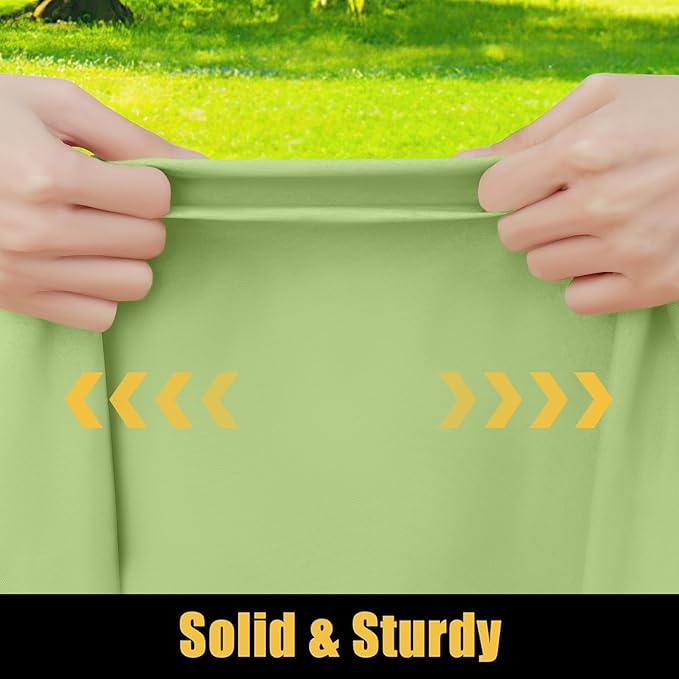 Smiry Rectangle Picnic Table Cloth, Waterproof Elastic Fitted Tablecloths for 5 Foot Tables, Washable Polyester Table Cover for Camping, Indoor and Outdoor (Sage Green, 30"x60")