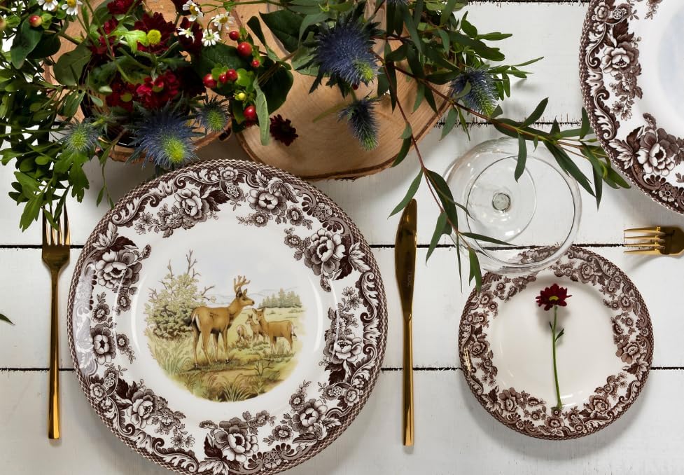 Spode Woodland American Wildlife Mule Deer Salad Plate - Image 2