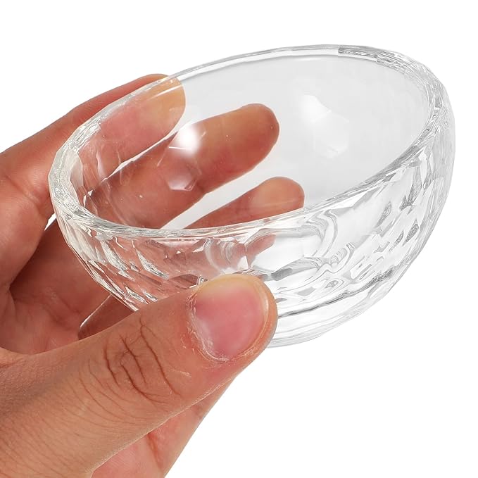 Glass Facial Bowl Smooth Surface Essential Oil and Mask Mixing Bowl Portable Spa and Glossy Finish and Easy Cleaning