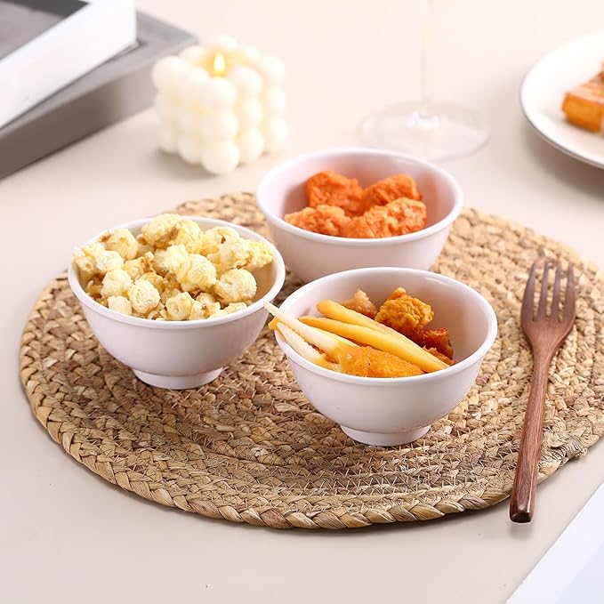 Tioncy 36 Pcs Bowls Set Unbreakable Dessert Soup Salad Bowls for Pasta Cereal Soup Dishwasher Safe (6 oz,White)