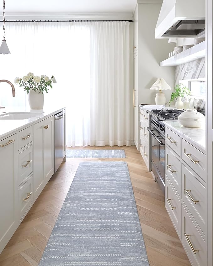 House of Noa Nama Standing Mat – Anti-Fatigue Cushioned Kitchen Mats for Floor | Ergonomic Bounce-Back Foam Kitchen Mats | Anti-Fatigue Mats for Kitchen & Standing | Aspen Dusk | 22"x72"