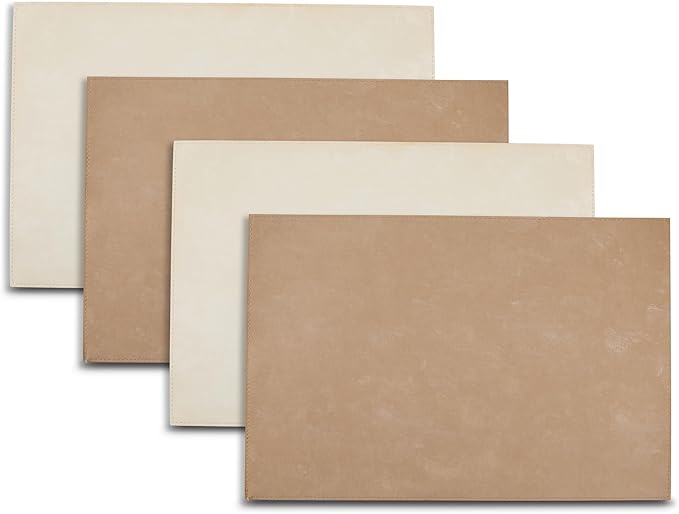 Placemats Set of 4 12" x 18" Heat-Resistant Table Mats for Dining Table Set for 4 Kitchen & Dining Room Decor Farmhouse, Boho, & Modern Style Easy to Clean, Durable & Stylish Table Decor