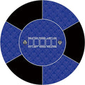 nuveti 24/31/47/55/63inch Round Poker Mat for Texas Holdem | Portable Poker Table Top with Art Deco Layout Print 6-8 Player Game Layout Mat to Play Cards, Poker Games, Blackjack, Casino