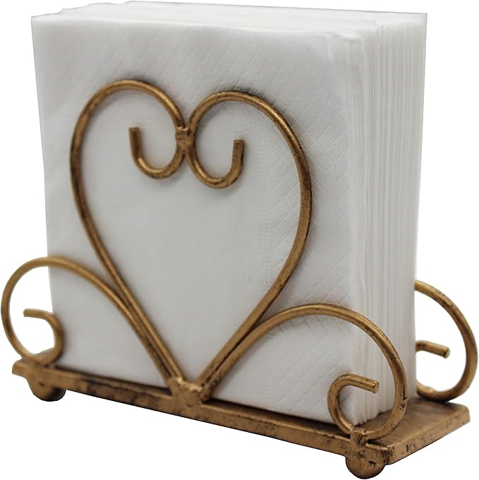 Metal Table Napkin Holder Freestanding Tissue Dispenser, Bronze