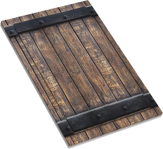 Light Switch Cover Rustic Barn Door Vintage Country Wood Board Wall Plate Cover 1 Gang Blank No Device Decorative Outlet Covers Electrical Switchplate for Farmhouse Cabin Decor