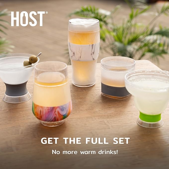 Host FREEZE Beer Glasses, Frozen Beer Mugs, Freezable Pint Glass Set, Insulated Beer Glass to Keep Your Drinks Cold, Double Walled Insulated Glasses, Tumbler for Iced Coffee, 16oz, Green Camo