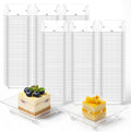 SHENLIU 300 Pcs 1oz Mini Clear Dessert Plates, 2.4 x 2.4 Inch Disposable Square Plastic Appetizer Plates Small Clear Dish for Dessert Salad Appetizer Sauces Tastings Cake Wedding Party Serving