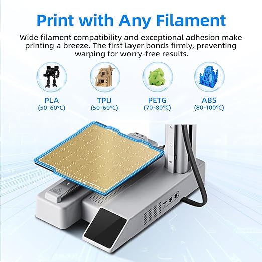 BIQU PyroGrip Double Side Textured PEI Build Plate for Bambu-Lab A1 Mini 3D Printer 184x184mm Panda Build Plate Flexible Sheet Print Bed Removable Surface Platform