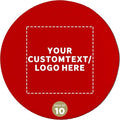 10 Round Foam Bud Coasters Pack, 4 inch - Customizable Text, Logo - PU Foam, Party Favor - Red