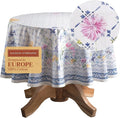Maison d' Hermine Table Cloth Round Table 100% Cotton 69 Round Inches Tablecloth Reusable Decorative for Dining Room Farmhouse Home Valentines Day Decorations Spring Summer - Faience