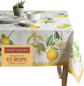 Maison d' Hermine Table Cloth Square Table 100% Cotton 54 x 54 Inches Tablecloth Reusable Decorative for Dining Room Farmhouse Home Valentines Day Decorations Spring Summer - Limoncello