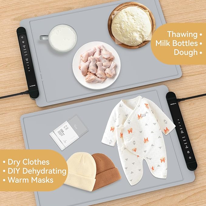 Warming Trays for Buffets Party - Warming Mat for Food - Food Warmer Mat Silicone Heating Mat for Food Heating Trays to Keep Food Warm at Party Electric Warming Tray