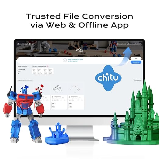 Chitu Systems PlateCycler C1M for Bambu Lab A1 Mini 3D Printer, Automatic Build Plate Changer, Multi Plate System, Hands-Free Batch Printing, Easy 3D Printer Accessories & Upgrade (4Pcs Build Plate)