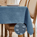 BALCONY & FALCON Rectangle Tablecloth Washable Wrinkle Resistant and Water Proof Table Cloth Decorative Linen Fabric Tablecloths for Dining Parties Kitchen Wedding and Outdoor Use(Sargasso Sea,57x118)