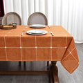 Zobesta Linen Table Cloth Square 60 x 60 Inch, Cotton Burnt Orange Linen Square Tablecloth Heavy Weight Washable Farmhouse Soft Tablecloth Outdoor, Party, Holiday, Picnic, Dining