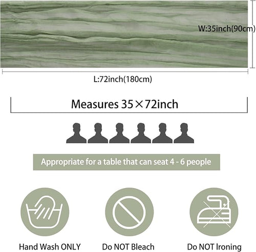 12 Pack Boho Gauze Table Runner - 35x72 Inch Rustic Cheese Cloth Long Table Runner for Wedding, Bridal Shower, Birthday Party Decor (Dusty Sage Green)