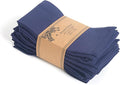 Accent Home 100% Cotton Napkins, Delicate Cloth Napkins for Dinners, Parties and Weddings，18 x 18 Inch Set of 6 - Navy