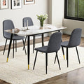 5 Piece Dining Table Set,4 Chair Dining Table Set, Sintered Stone Kitchen Table Top and Modern Chairs Set of 4 for Kitchen Dining Room, Small Space
