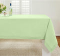Solino Home Linen Tablecloth for Rectangle Tables 60 x 90 Inch - 100% Pure Linen Pastel Green Table Cloth - Fete, Machine Washable Cloth Tablecloth for Spring, Easter, St Patricks Day