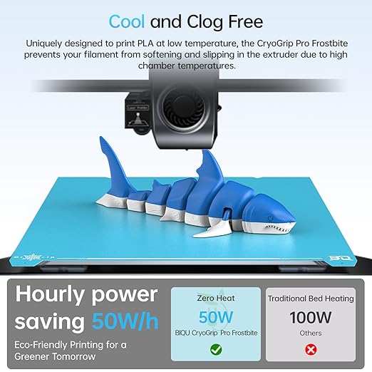 BIQU CryoGrip Pro Frostbite for K1 MAX 3D Printers 310x315mm Cold Build Plate Room Temperature Print Double Sided Upgrade Plate Removable Surface Platform