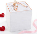 WDF 86pcs Rose Gold Dessert Plates 6" with 86 Pieces Disposable Forks 5", Elegant Square Appetizer Small Plastic Plates for Mother's Day, Wedding